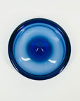 1960s SIGNED HOLMEGAARD COBALT BLUE GLASS TRINKET BOWL/ASHTRAY