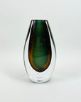 1950s HARLEQUIN SOMMERSO GLASS POSY VASE BY VICKE LINDSTRAND FOR KOSTA BODA
