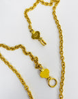 1995 CHANEL CC LOGO MUGHAL STYLE LAPIS AZULI MEDALLION PENDANT NECKLACE