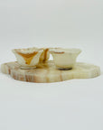 ANTIQUE HAND CARVED CHINESE AGATE TEA SET