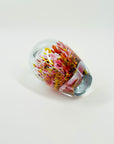1950s ITALIAN MURANO SPATTER SOMMERSO GLASS MINI SQUAT VASE