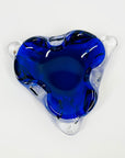 1950s MURANO COBALT BLUE SOMMERSO TREFOIL BOWL/ASHTRAY