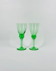 MIDCENTURY GREEN GLASSES TWIST STEM