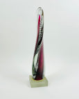 1950s MURANO RUBY PINK LATTICINO GLASS SAIL PAPERWEIGHT/SCULPTURE
