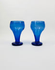 COBALT BLUE FOOTED GLASSES