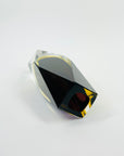 1950s BROWN AMETHYST YELLOW MURANO SOMMERSO FACETED GLASS VASE