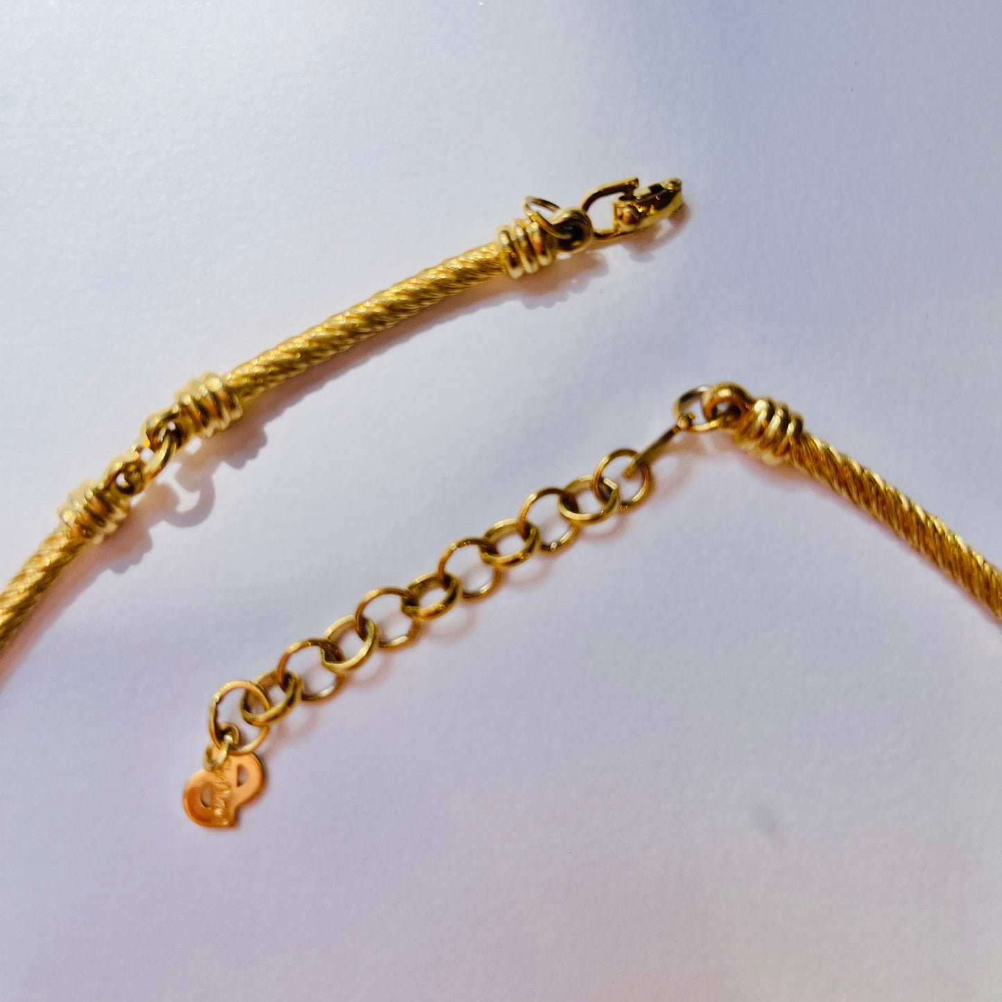1980s CHRISTIAN DIOR T-BAR LINKS NECKLACE