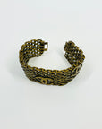 1997 LIMITED EDITION CHANEL CC LOGO BRONZE MESH BRACELET