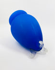1950s JAPANESE CASED SATIN COBALT BLUE FOOTED TRIPOD GLASS VASE