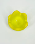 1960s SWEDISH YELLOW LEMON CASED GLASS BOWL BY INGEBORG LUNDIN FOR ORREFORS