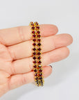 50s COSTUME RUBY PASTES BRACELET