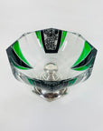 KARL PALDA GREEN BLACK SILVER FOOTED BOWL