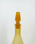 ANTIQUE ART DECO HAND CUT MOSER AMBER CRYSTAL DECANTER SET
