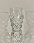 ANTIQUE BOHEMIAN CUT DIAMOND CRYSTAL TUMBLERS