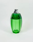1950s FACETED GREEN GLASS LIGHTER BOX