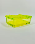 URANIUM GLASS NUDE MOTIF LIDDED BOX