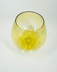 1950s AMBER VASE/BRANDY BALLOON