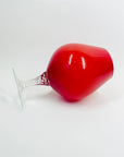 1950s EMPOLI RED GLASS BRANDY BALLOON VASE