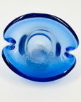 1950s MURANO COBALT BLUE CLAM SHELL BOWL/ASHTRAY
