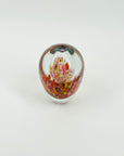 1950s ITALIAN MURANO SPATTER SOMMERSO GLASS MINI SQUAT VASE