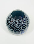 1960s FLYGSFORS BLUE OPTICAL ART GLASS BOWL