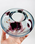 PURPLE ART GLASS OVOID VASE