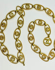 1990s CHANEL MATELASSE GOLD PLATED LOGO BELT