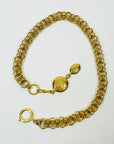 1980s CHANEL FANCY LINKS MADEMOISELLE PENDANT NECKLACE