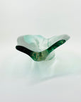 1950s MURANO TURQUOISE BLUE GLASS BOWL/ASHTRAY WITH CONTROLLED BUBBLES