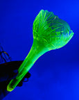 URANIUM GLASS TRUMPET VASE