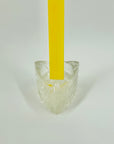 1960s PUKEBERG BARK GLASS CANDLE HOLDER