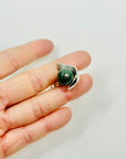 ANTIQUE SILVER RING WITH ELABORATE JADE BEAD