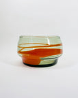 80s GREY ORANGE GLASS BOWL