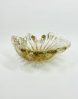 1940s BAROVIER GOLD SOMMERSO GLASS SHELL PINCHED BOWL