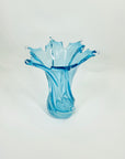 1970s CANADIAN CHALET TURQUOISE BLUE SOMMERSO GLASS VASE