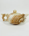 ANTIQUE HAND CARVED CHINESE AGATE TEA SET