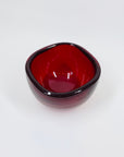 MCM MURANO RED TRINKET BOWL
