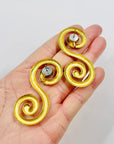 1980s SCROLLS DROP CONVERTED EARRINGS