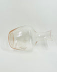 1950s ETCHED FLOWER PINK GLASS CARAFE/JUG