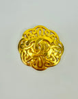1997 CHANEL CC LOGO MARK CAMILLIA BROOCH