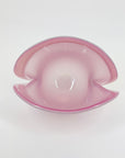 1950s PINK MURANO OPALINE GLASS SHELL BOWL