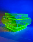 LARGE MIDCENTURY FINNISH URANIUM GLASS VASE BY HELENA TYNELL FOR RIIHIMAEN LASI