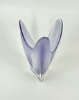 1970s JAPANESE HINERI CASED PURPLE HANDKERCHIEF GLASS VASE