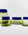 1960s NORWEGIAN BLATOPP BLUE GREY GLASS JAR BY WILLY JOHANSSON