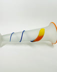 1980s HAND MADE MEMPHIS MILANO STYLE SATIN GLASS VASE