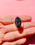 MOTHER OF PEARL SILVER RING