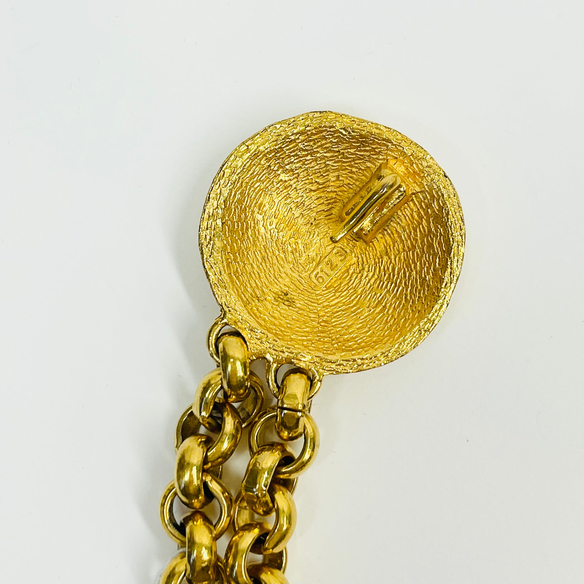 1990s CHANEL MATELASSE GOLD PLATED CC LOGO BELT