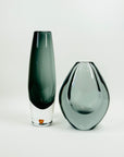 1950s GREY SOMMERSO GLASS VASE BY SVEN PALMQVIST FOR ORREFORS