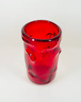 WHITEFRIARS RUBY RED GLASS BULBOUS VASE