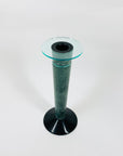1980s MEMPHIS MILANO MARBLE GLASS CANDLE HOLDER